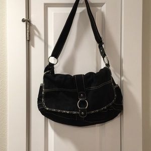 Black fabric Fossil bag